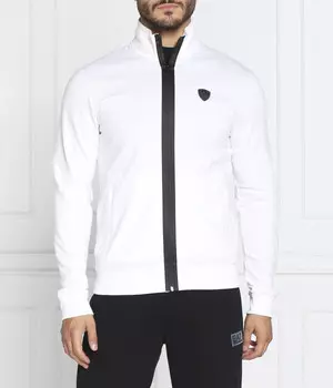 Толстовка мужская Ea7 с контрастной молнией, белый