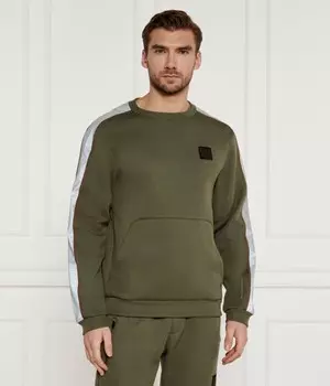 Толстовка мужская Ea7 с контрастными полосами на рукавах, зеленый