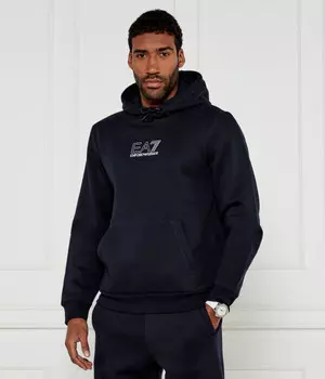 Толстовка мужская Ea7 с логотипом бренда, синий