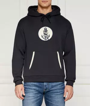 Толстовка мужская Emporio Armani Regular Fit, синий / белый