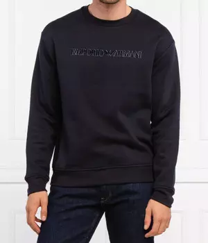 Толстовка мужская Emporio Armani с надписью, черный