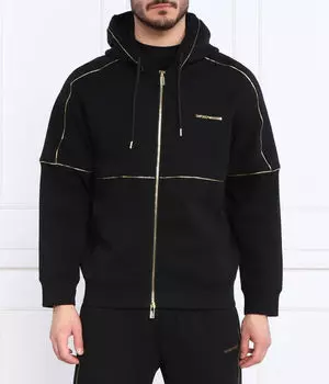 Толстовка мужская Emporio Armani с золотым декором, черный