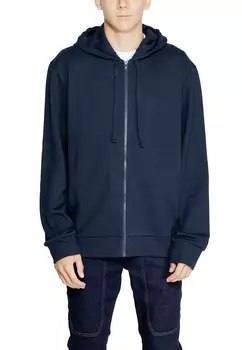Толстовка мужская Emporio armani underwear на молнии, темно-синий