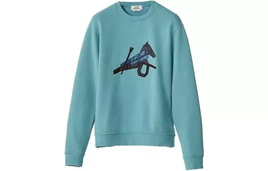 Толстовка мужская голубая Hermes, голубой