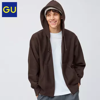 Толстовка мужская GU на молнии, темно-синий