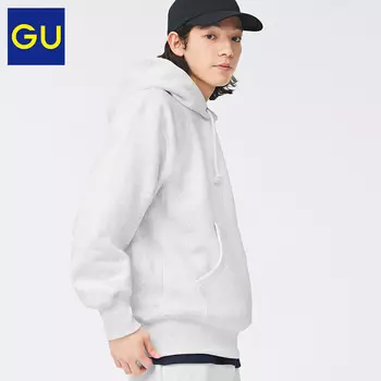 Толстовка мужская GU с капюшоном, черный