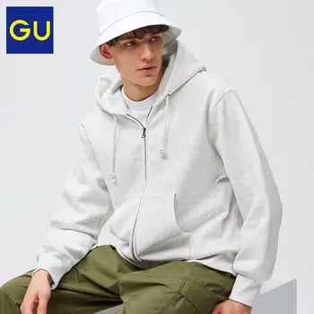 Толстовка мужская GU с карманами, черный