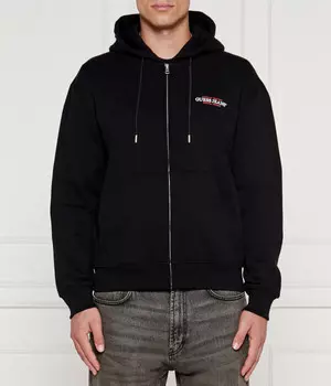 Толстовка мужская Guess Jeans на молнии, черный