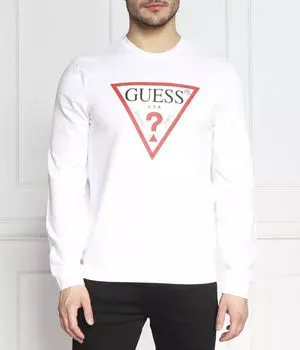 Толстовка мужская Guess Jeans с логотипом, белый