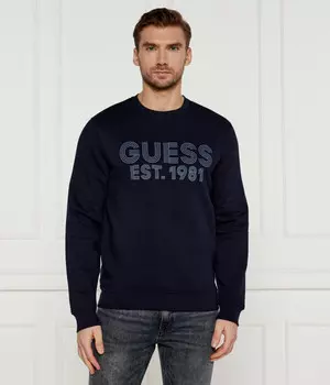 Толстовка мужская Guess Jeans с принтом, синий