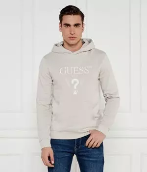 Толстовка мужская Guess Jeans с вышивкой, серый