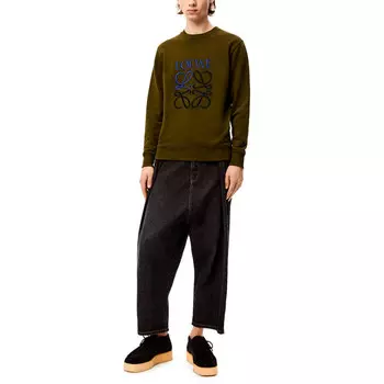 Толстовка мужская хаки зеленый Loewe, коричневый