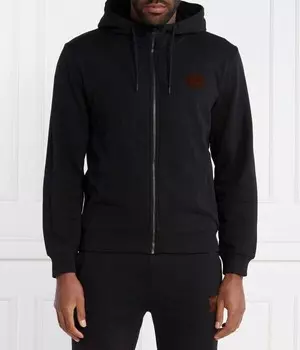 Толстовка мужская Hugo на молнии с капюшоном, черный