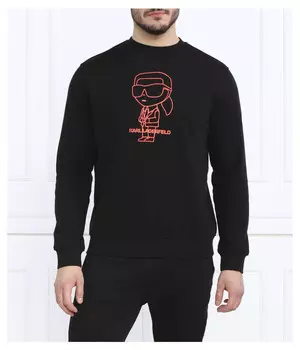 Толстовка мужская Karl Lagerfeld с контрастным логотипом, черный