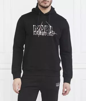 Толстовка мужская Karl Lagerfeld с надписью, черный