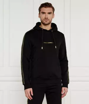 Толстовка мужская Karl Lagerfeld с полосками на рукавах, черный