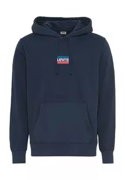 Толстовка мужская, карман-кенгуру, капюшон Levi's, синий