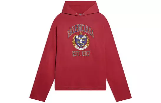 Толстовка мужская красная Balenciaga, красный