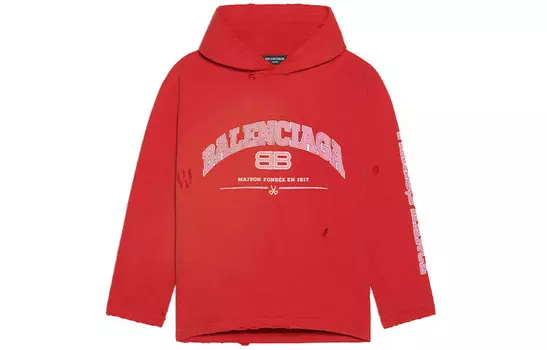 Толстовка мужская красная Balenciaga, красный