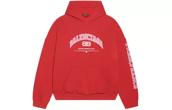 Толстовка мужская красная Balenciaga, красный