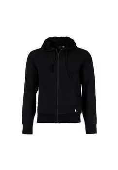 Толстовка мужская - L/S HOODIE-SLEEP-TOP, куртка с капюшоном, на молнии, однотонная RALPH LAUREN, черный