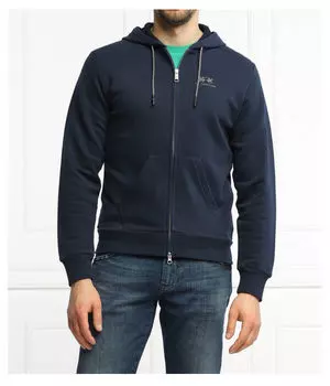 Толстовка мужская La Martina на молнии с капюшоном, синий