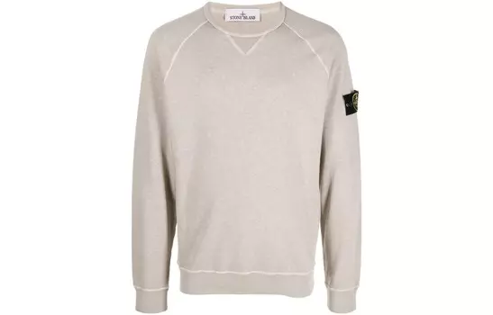 Толстовка мужская молочно-белая Stone Island, слоновая кость