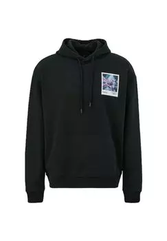 Толстовка мужская, на шнурке, с карманом-кенгуру QS, цвет Grey Black