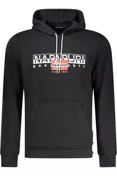 Толстовка мужская Napapijri с объемным логотипом, черный