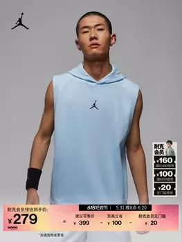 Толстовка мужская Nike Jordan Dri-Fit для летних видов спорта, синий / черный