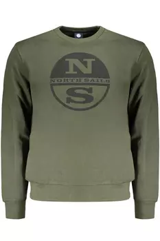 Толстовка мужская North Sails с логотипом, зеленый / черный