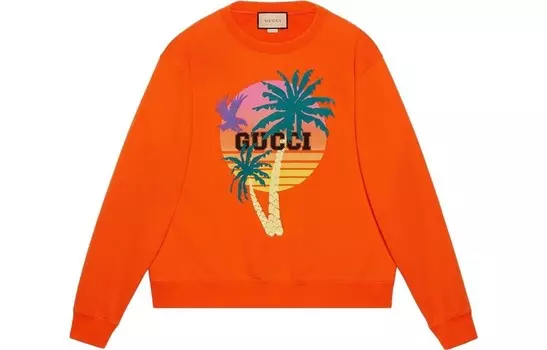 Толстовка мужская оранжевая Gucci, оранжевый