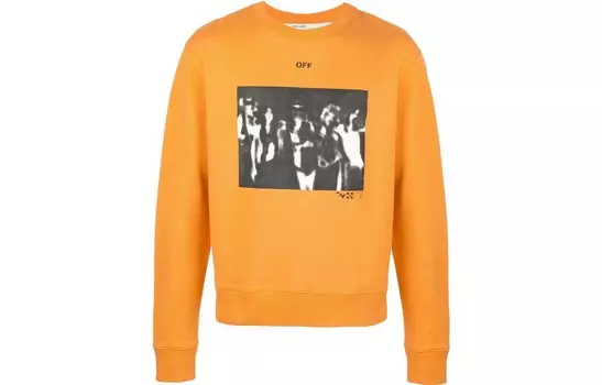 Толстовка мужская оранжевая Off-White, оранжевый