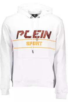 Толстовка мужская Plein Sport, белый / коричневый / желтый