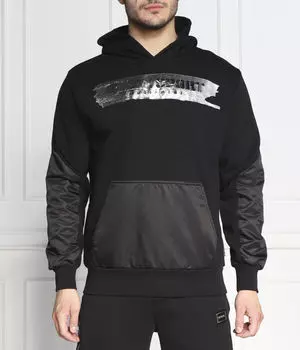 Толстовка мужская Plein Sport с капюшоном и принтом, черный