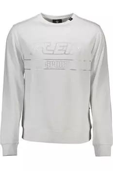 Толстовка мужская Plein Sport с логотипом, белый / серебряный