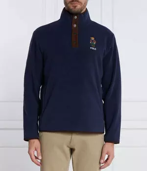 Толстовка мужская Polo Ralph Lauren флисовая с высоким воротником, синий