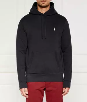 Толстовка мужская Polo Ralph Lauren классическая однотонная, черный