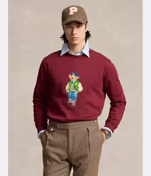 Толстовка мужская Polo Ralph Lauren с фирменным принтом, бургундия