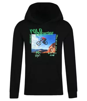 Толстовка мужская Polo Ralph Lauren с принтом, черный