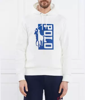 Толстовка мужская Polo Ralph Lauren с принтом, белый/синий