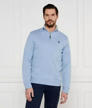 Толстовка мужская Polo Ralph Lauren теплая с воротником на молнии, синий