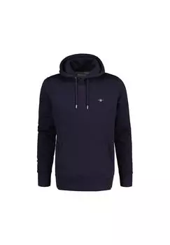 Толстовка мужская - REGULAR SHIELD HOODIE, толстовка с капюшоном, микс хлопка GANT, синий