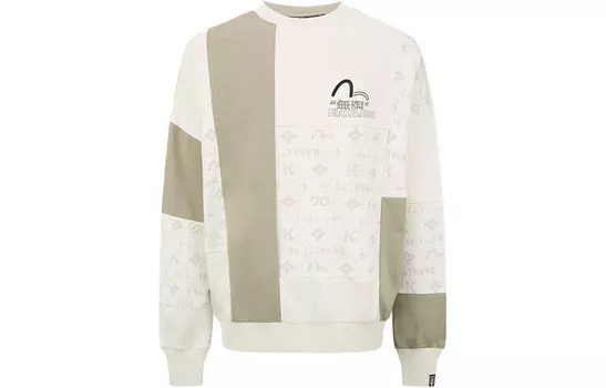 Толстовка мужская розовая белая/хаки Evisu, белый