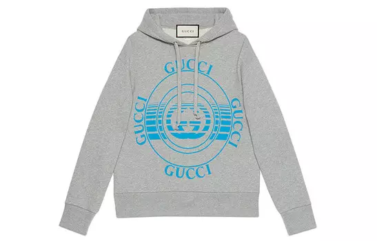 Толстовка мужская серая Gucci, серый