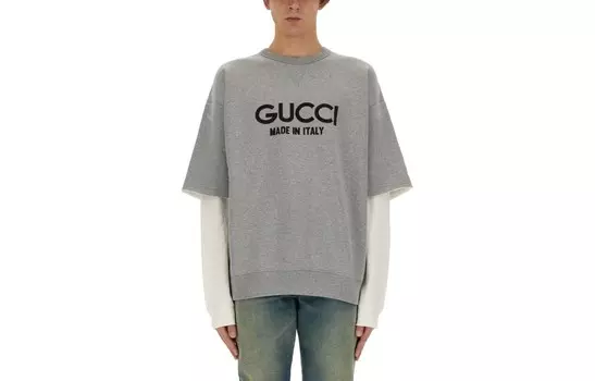 Толстовка мужская серая Gucci, серый