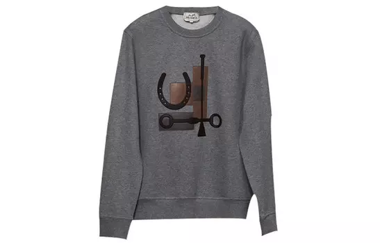 Толстовка мужская серая Hermes, серый