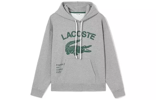 Толстовка мужская серая Lacoste, серый