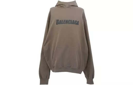 Толстовка мужская серо-коричневая Balenciaga, коричневый