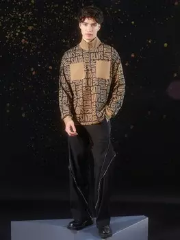 Толстовка мужская Shein Elvis Presley с молнией, коричневый